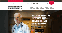 Desktop Screenshot of bc.lung.ca
